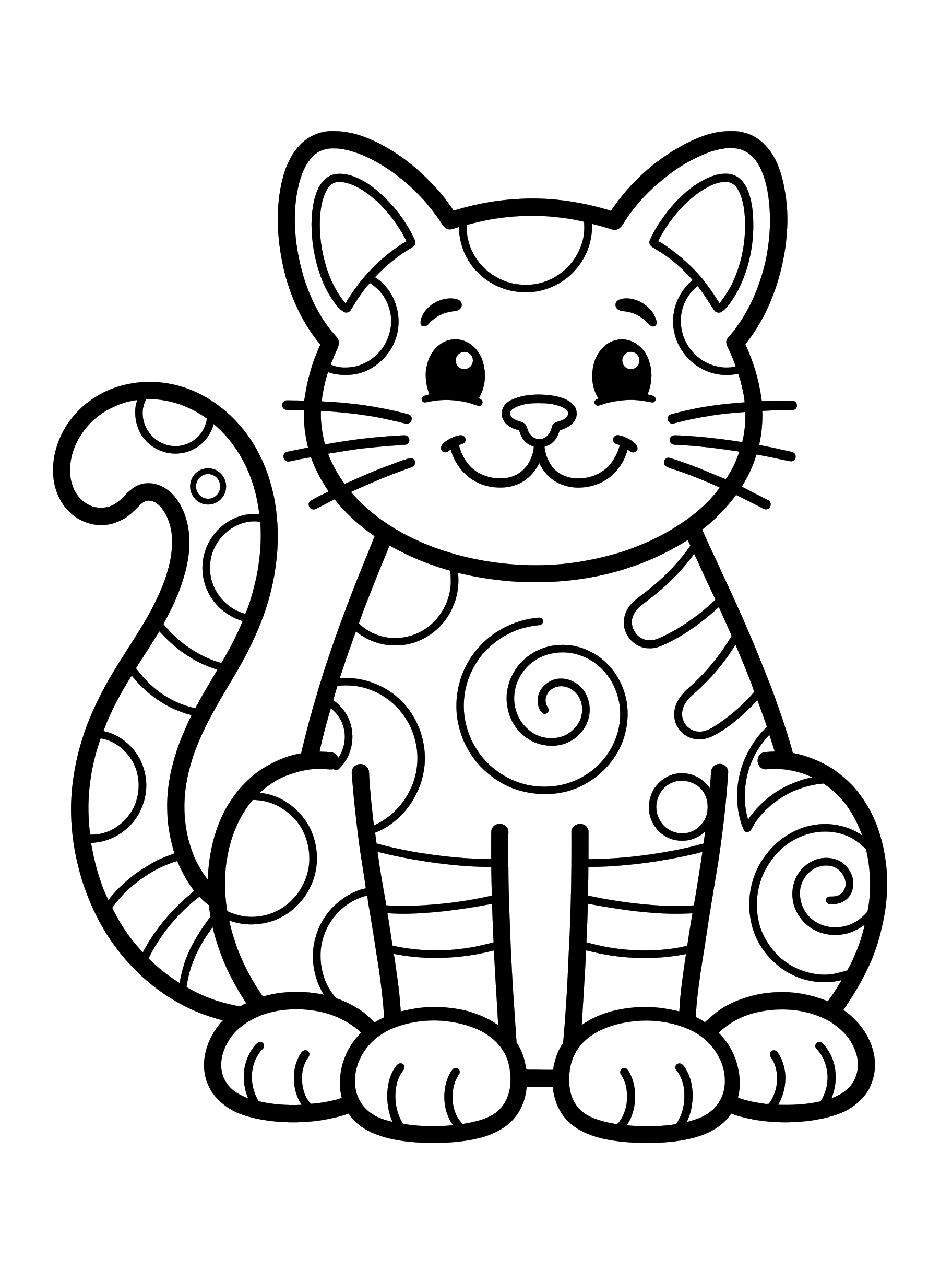 Cute Alebrije Cat coloring page