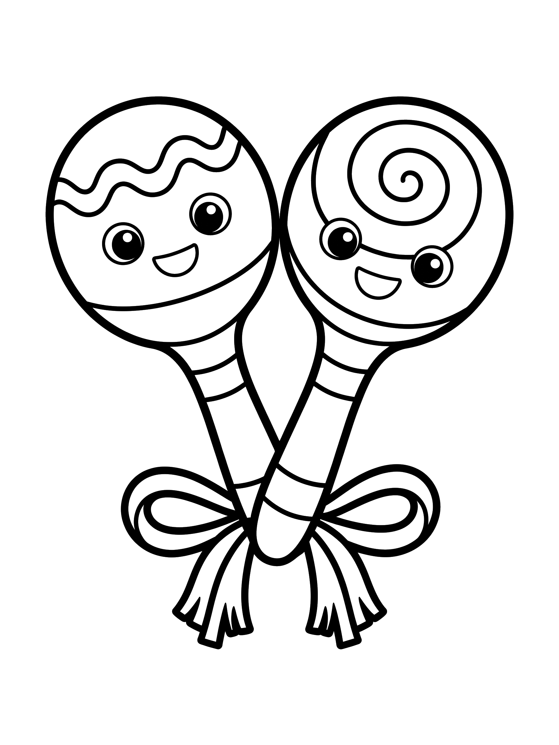 Folk Art Maracas coloring page