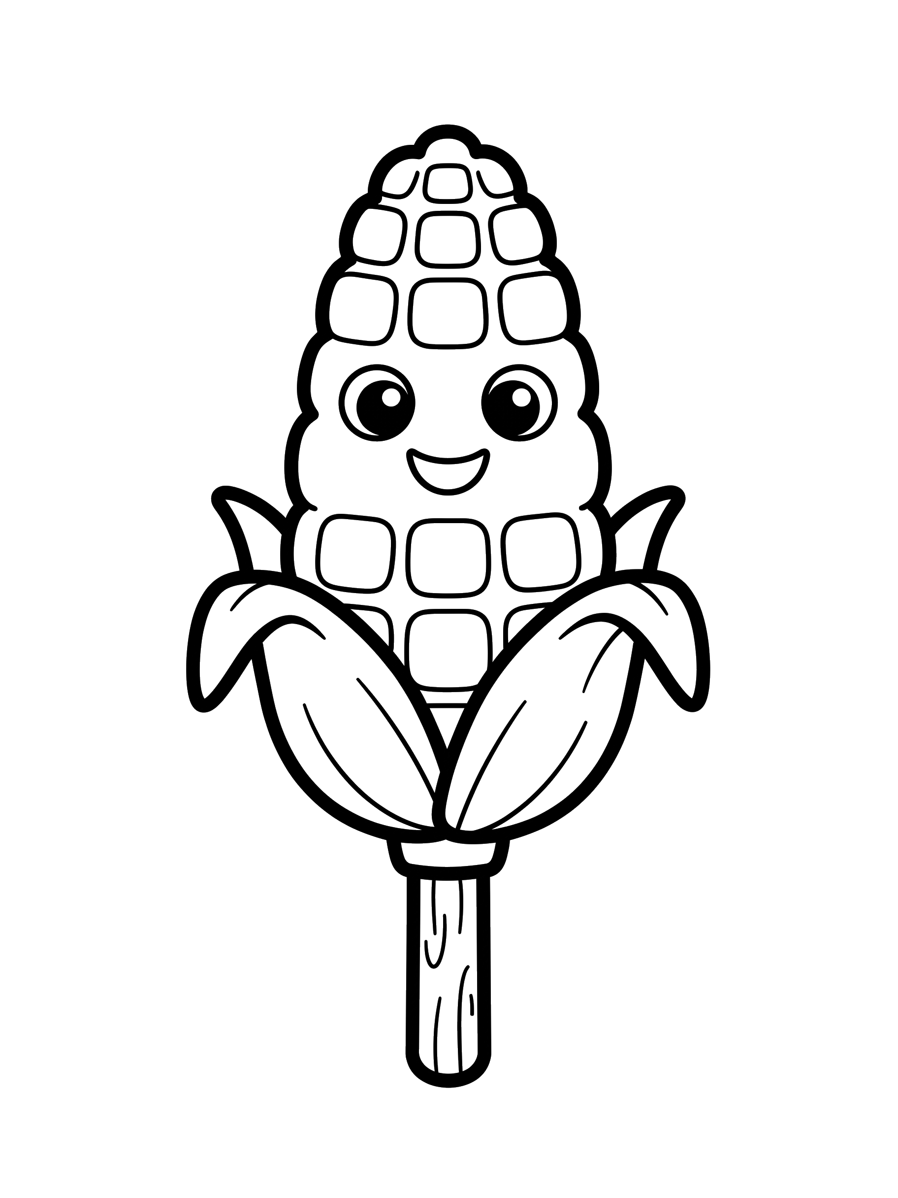 Smiling Elote coloring page