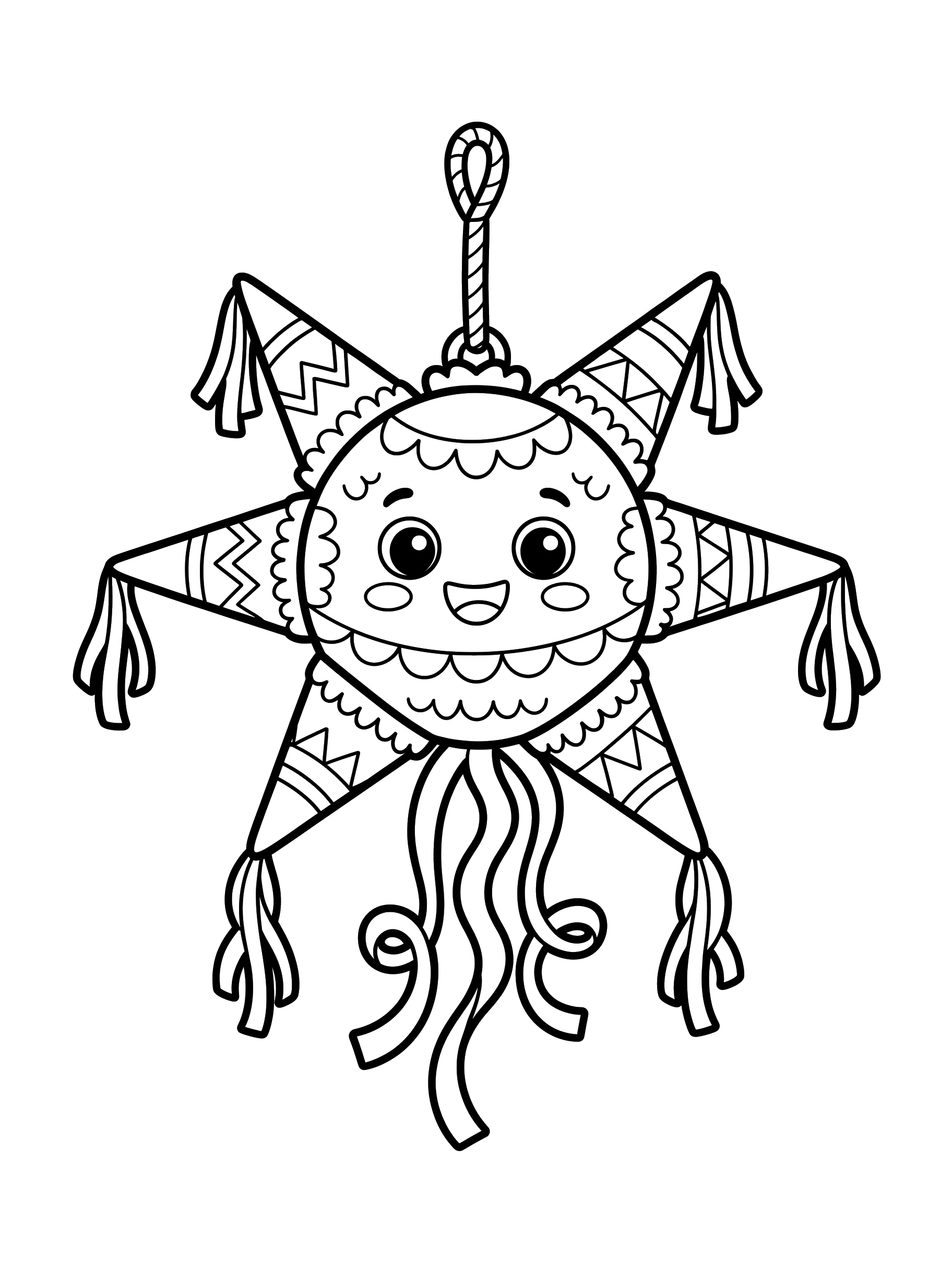 Star Piñata coloring page