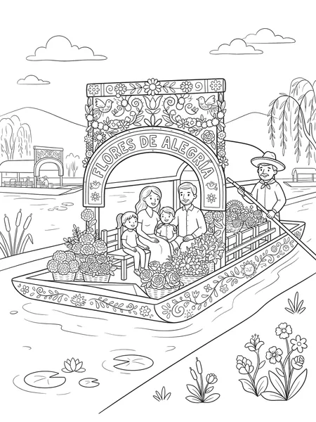 Trajinera in Xochimilco
