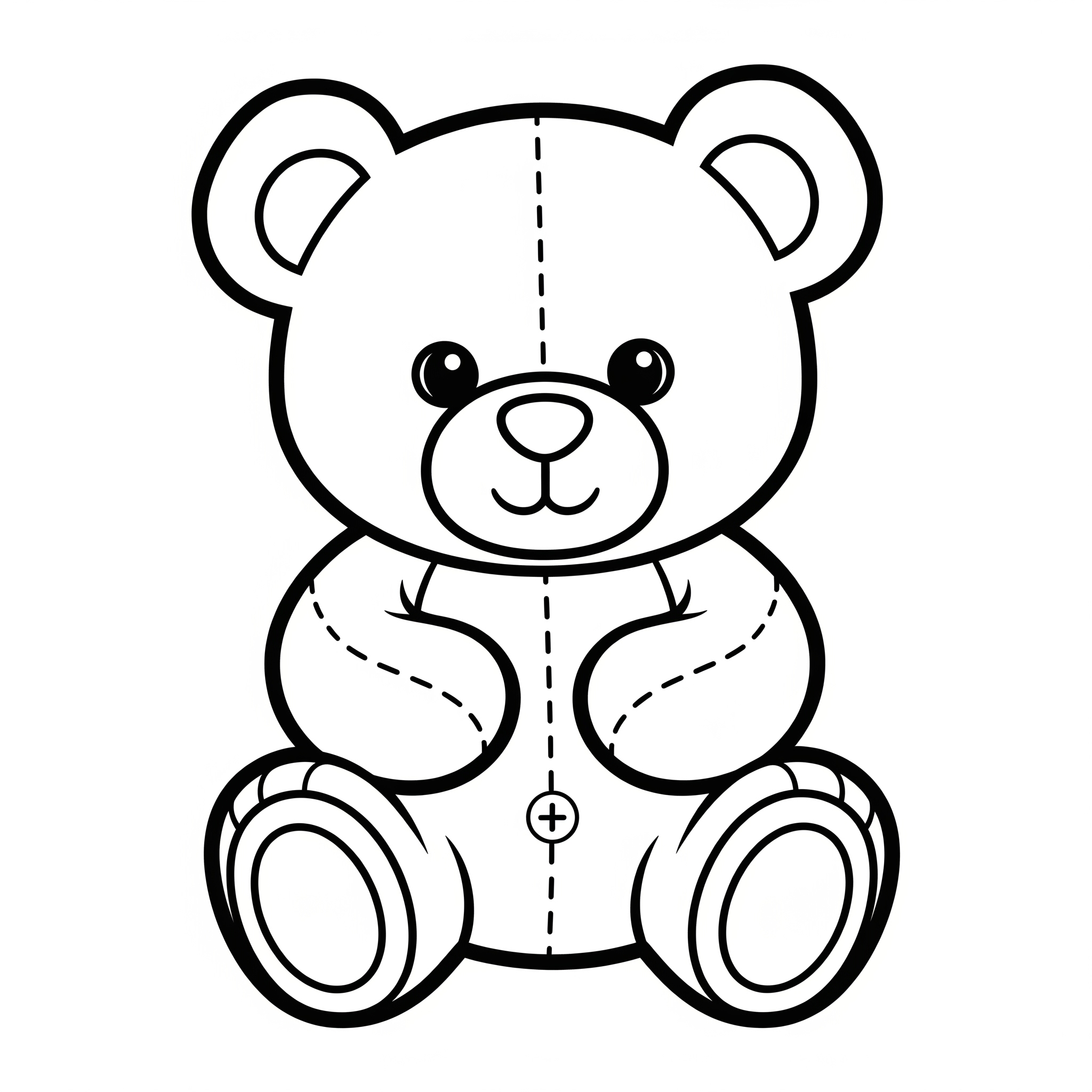 Osito de peluche simple con contornos definidos