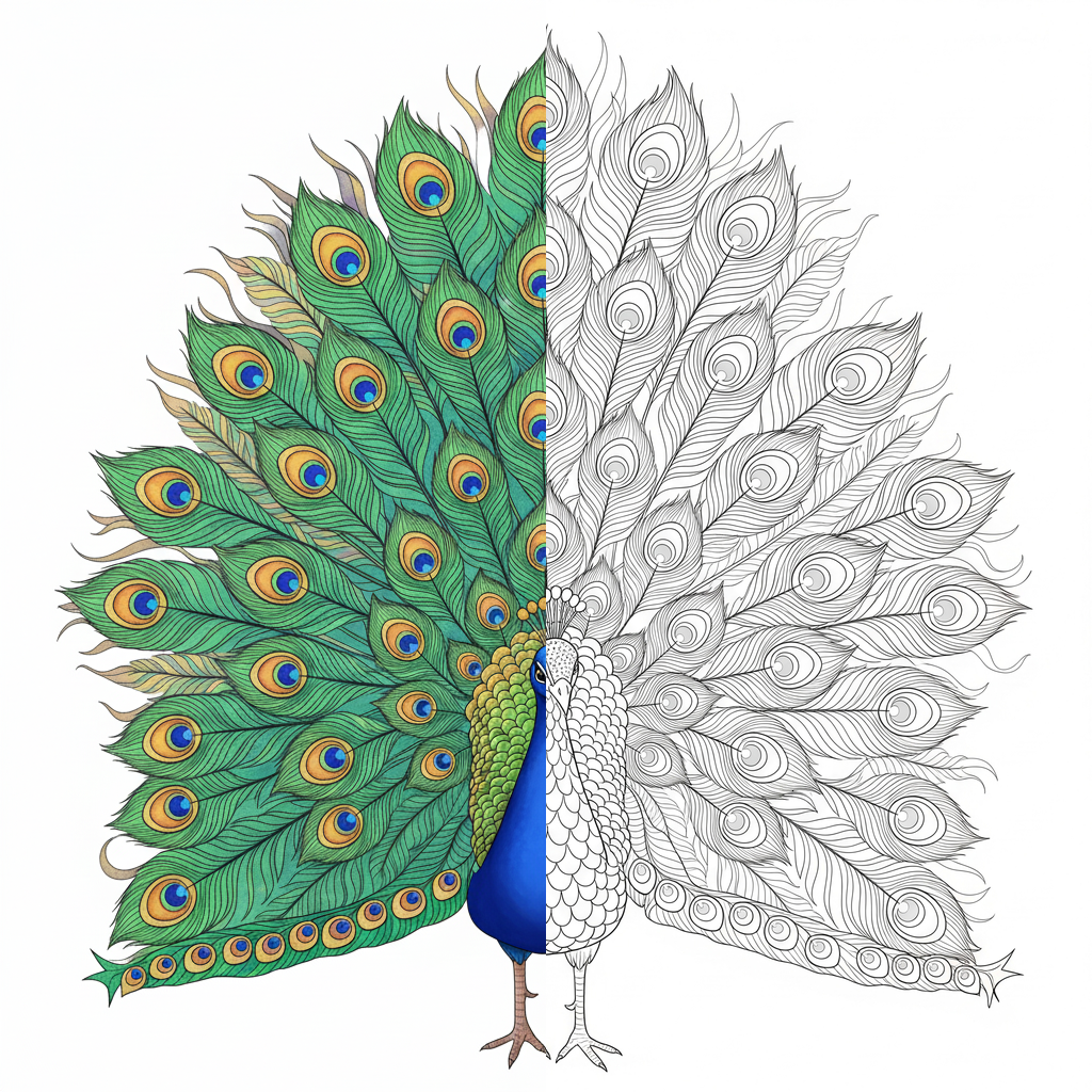 Pavo Real Elegante