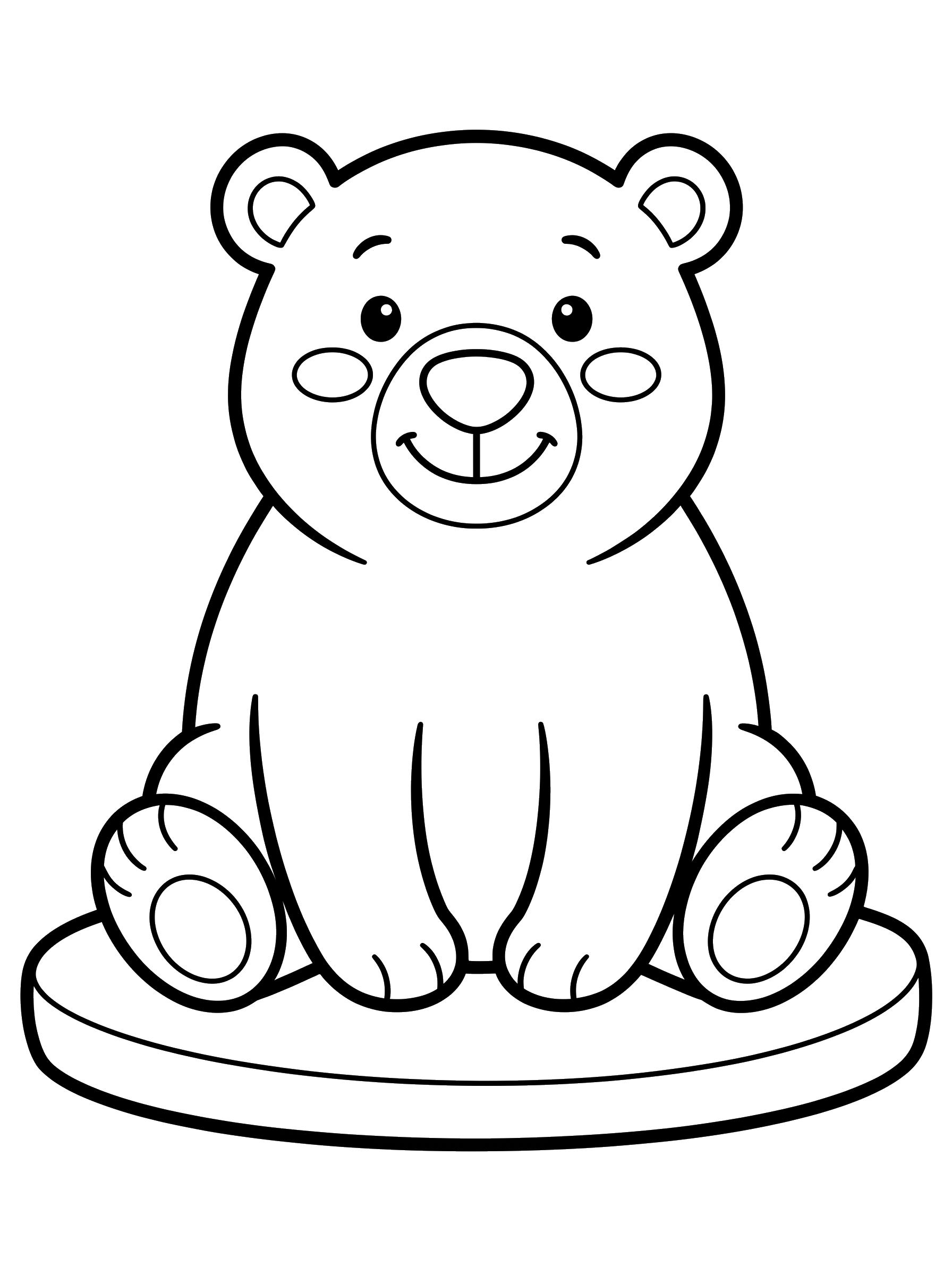 Cuddly Polar Bear coloring page
