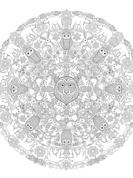 Polar Animals Mandala