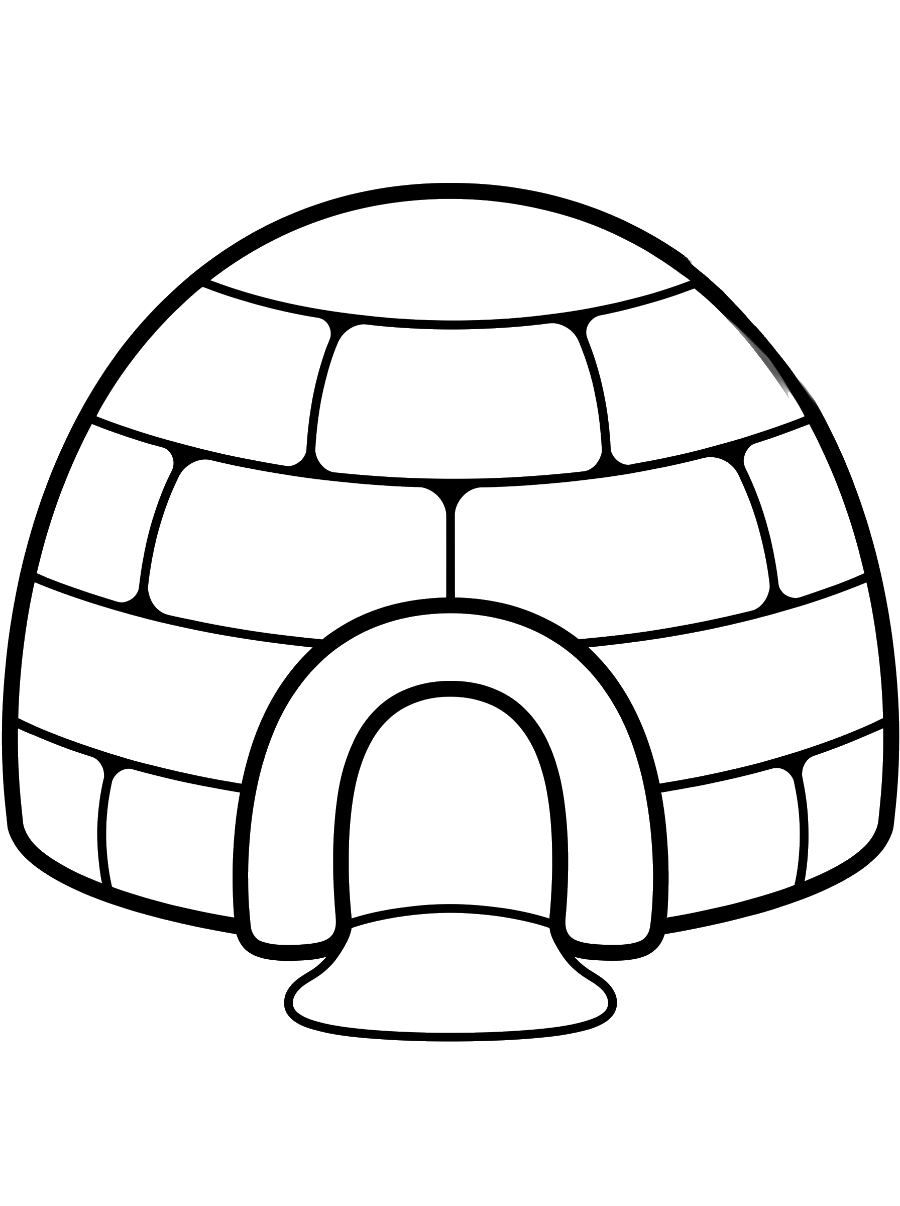 Snowy Igloo coloring page
