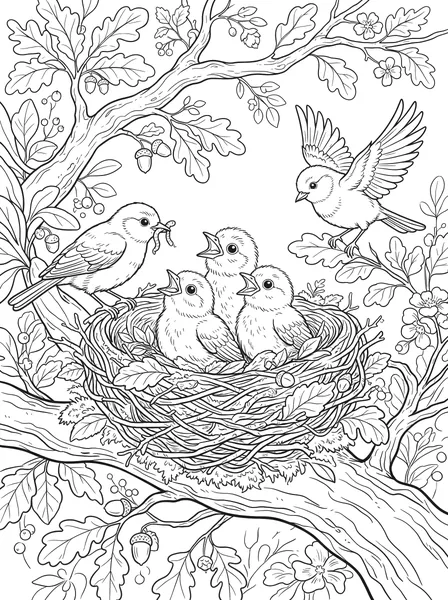 Baby Birds in a Nest