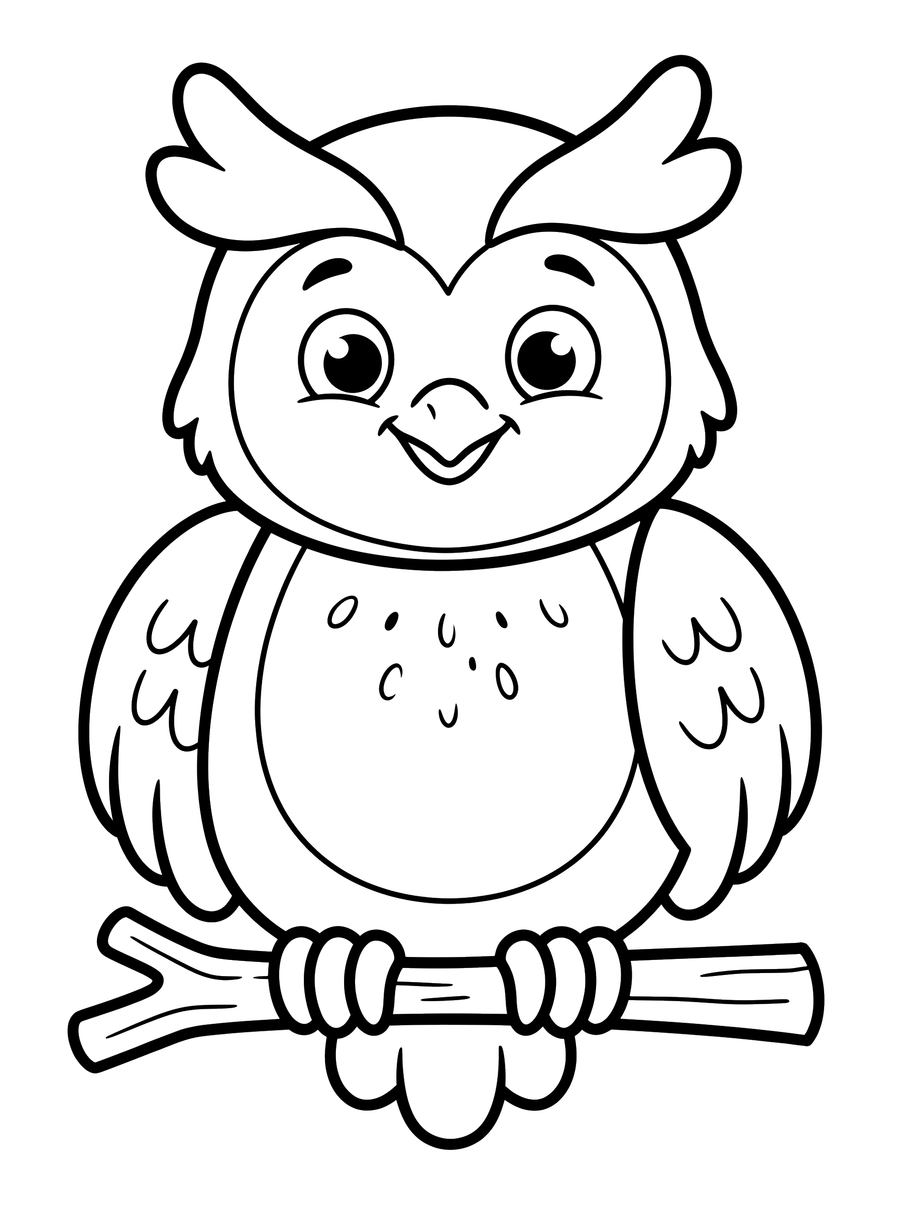 Cute Baby Owl coloring page