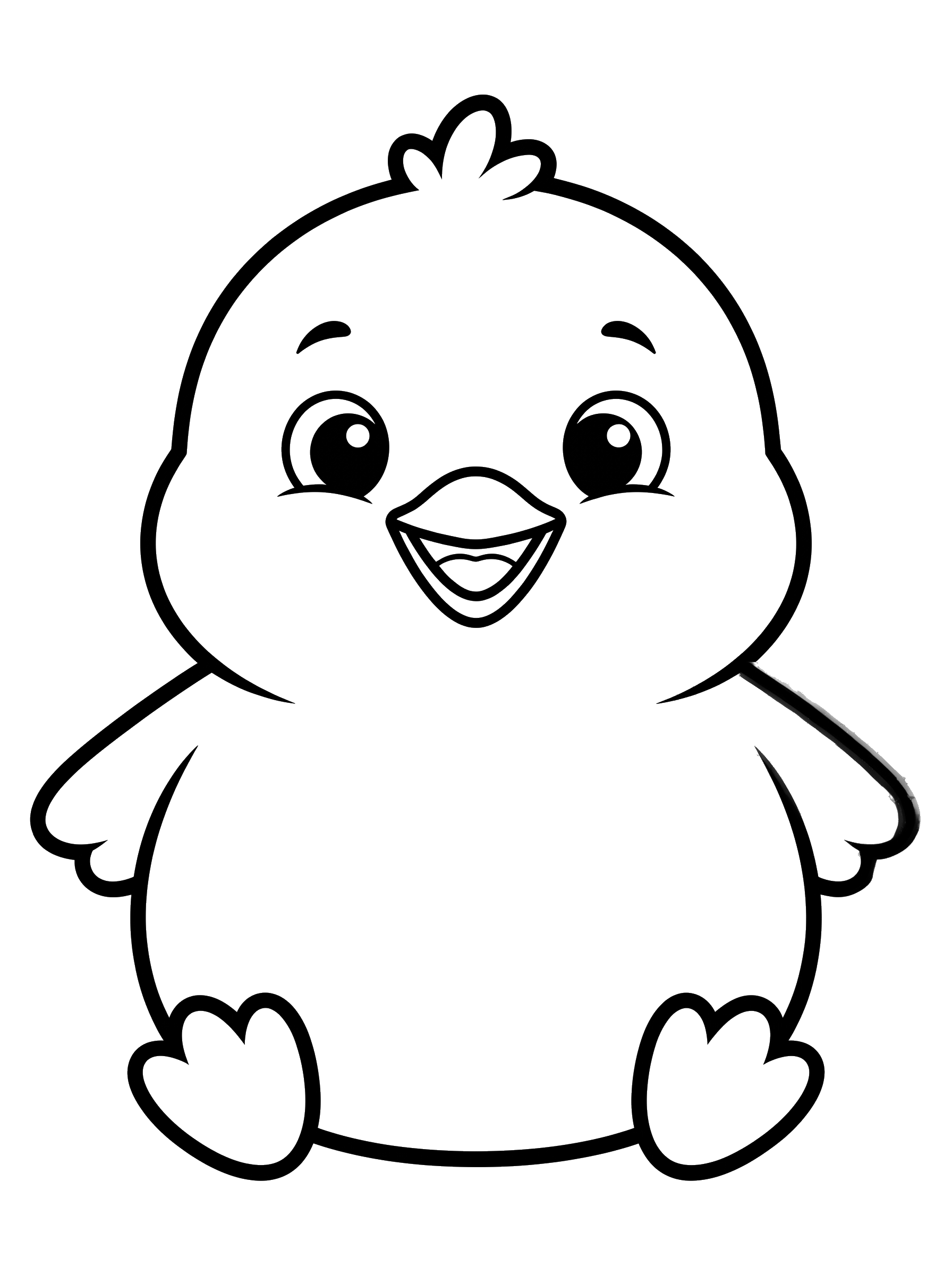 Cute Little Chick coloring page