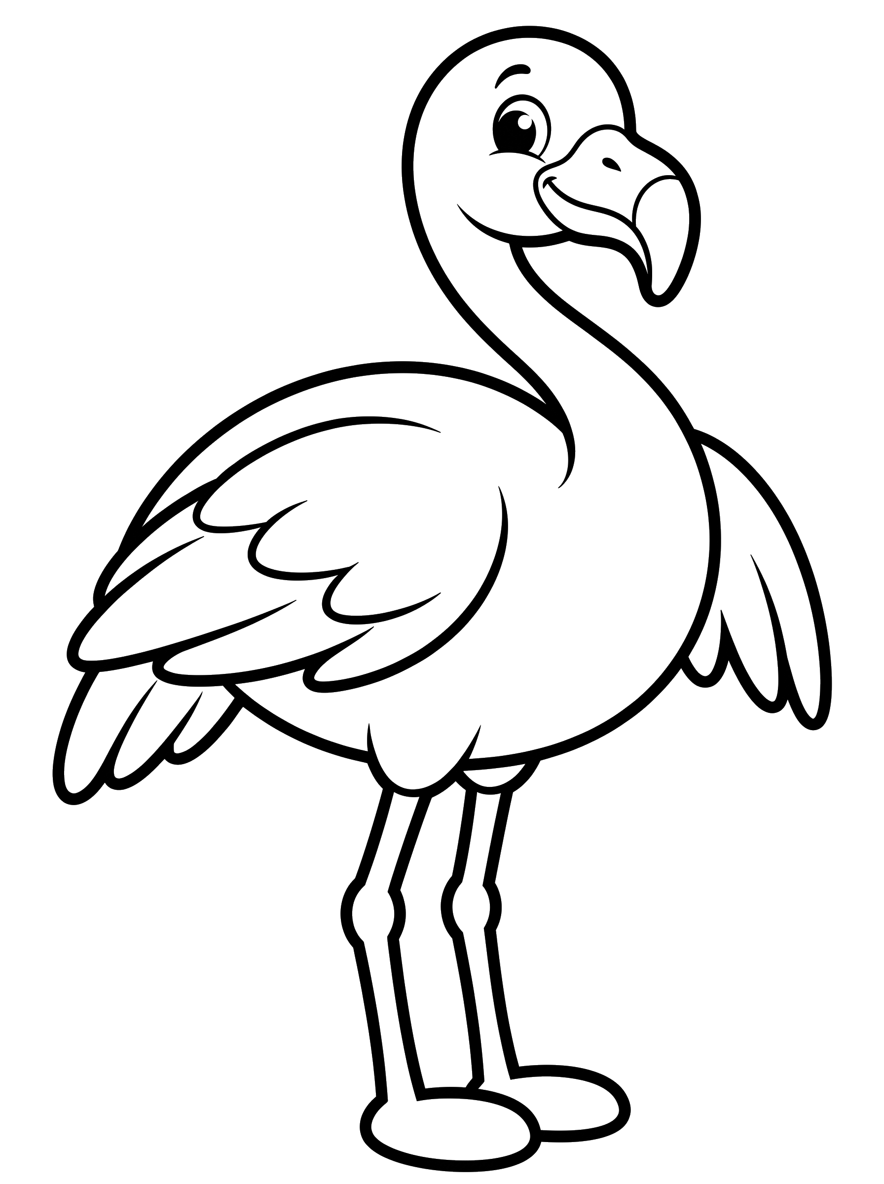 Friendly Flamingo coloring page