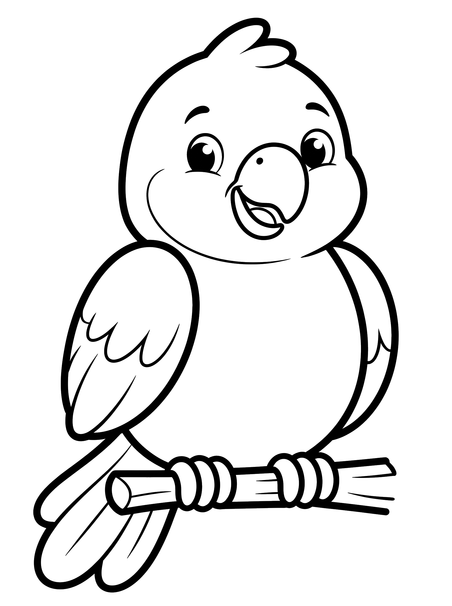 Happy Parrot coloring page