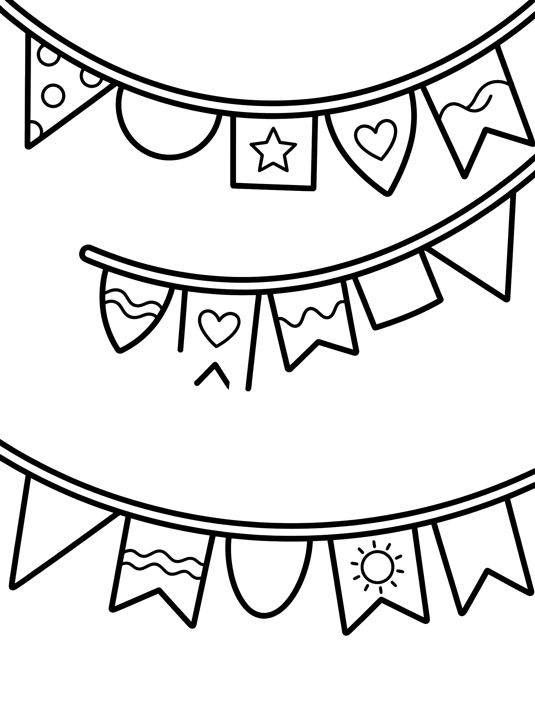 Party Flag Banner coloring page