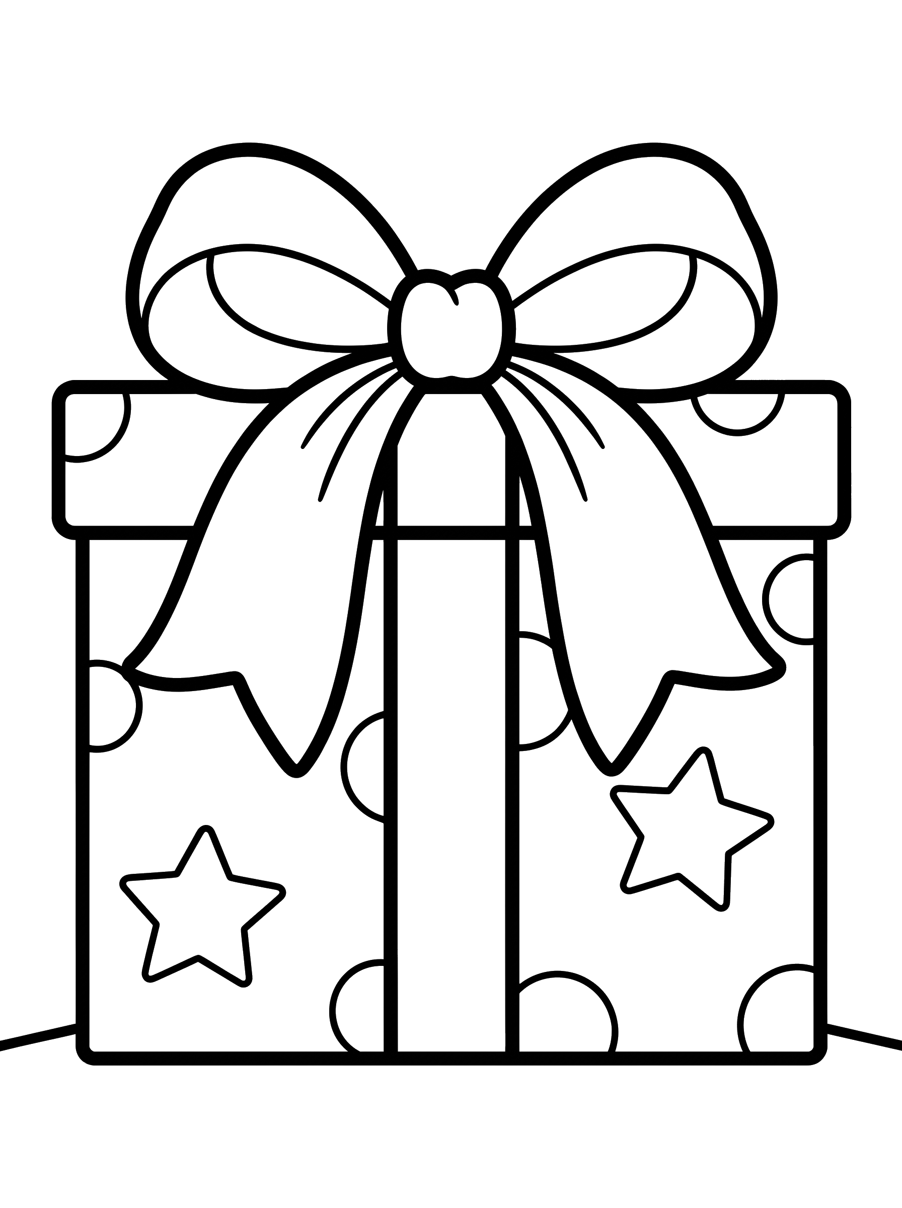 Wrapped Birthday Gift coloring page