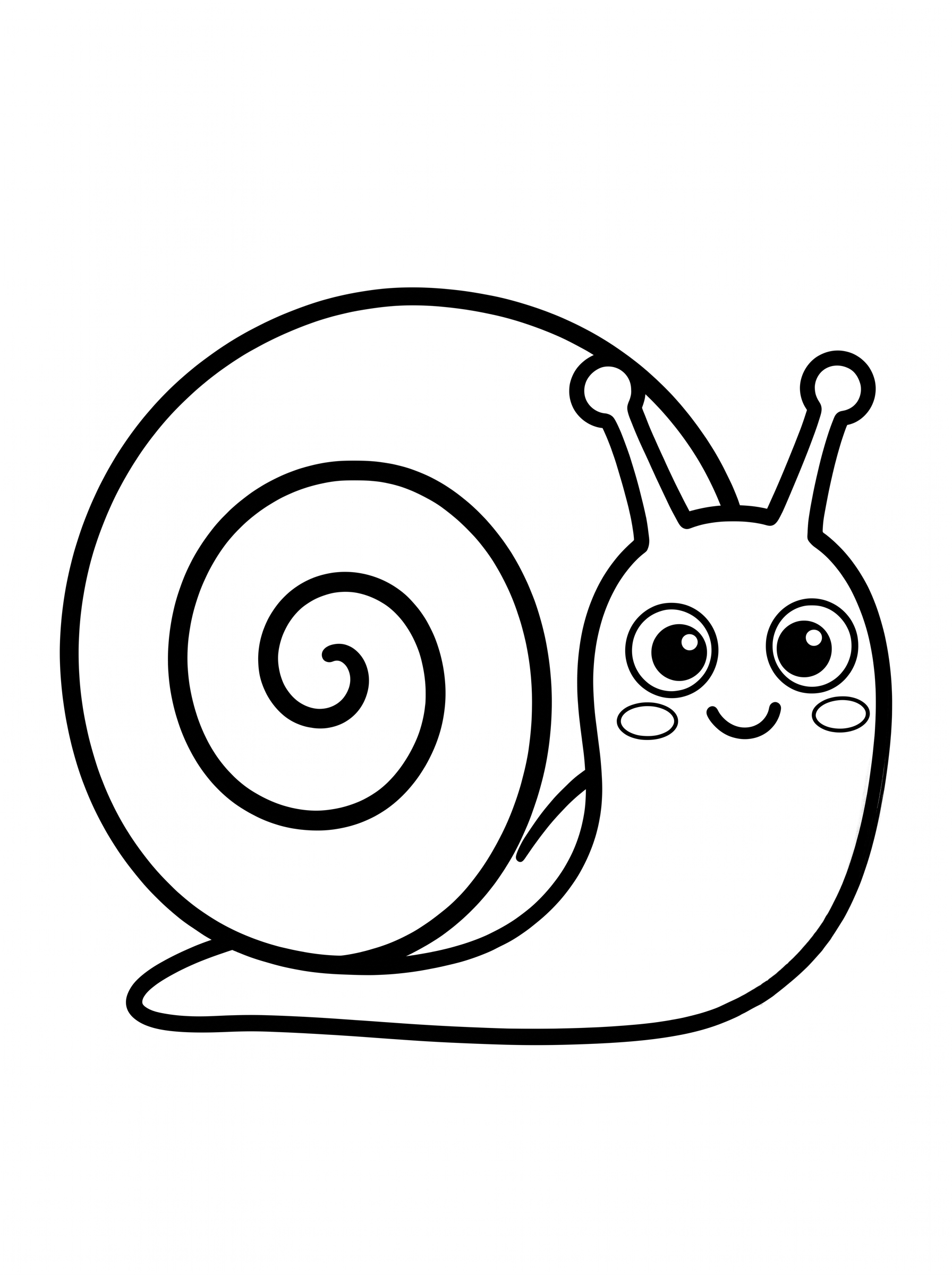 Little Snail with a Spiral Shell coloring page