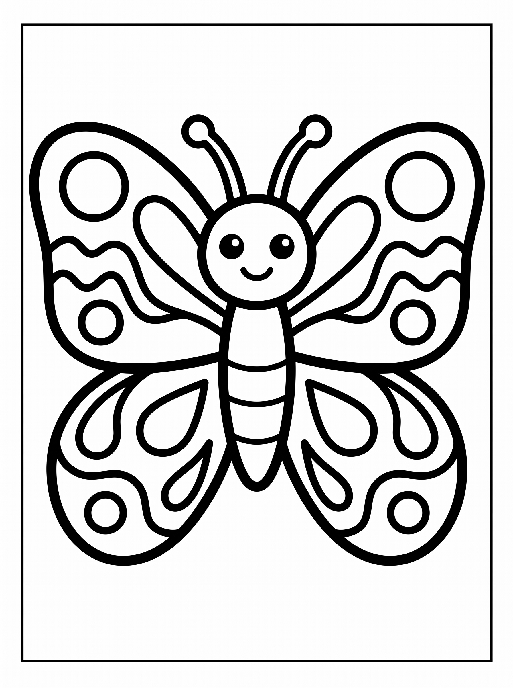 Pretty Garden Butterfly coloring page