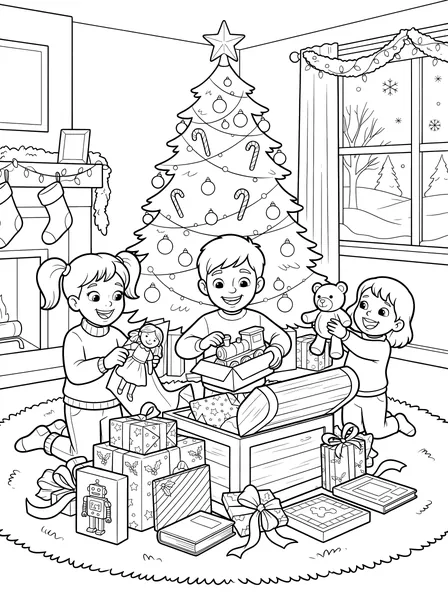 Christmas Morning coloring page