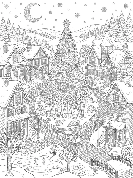Christmas Village at Night