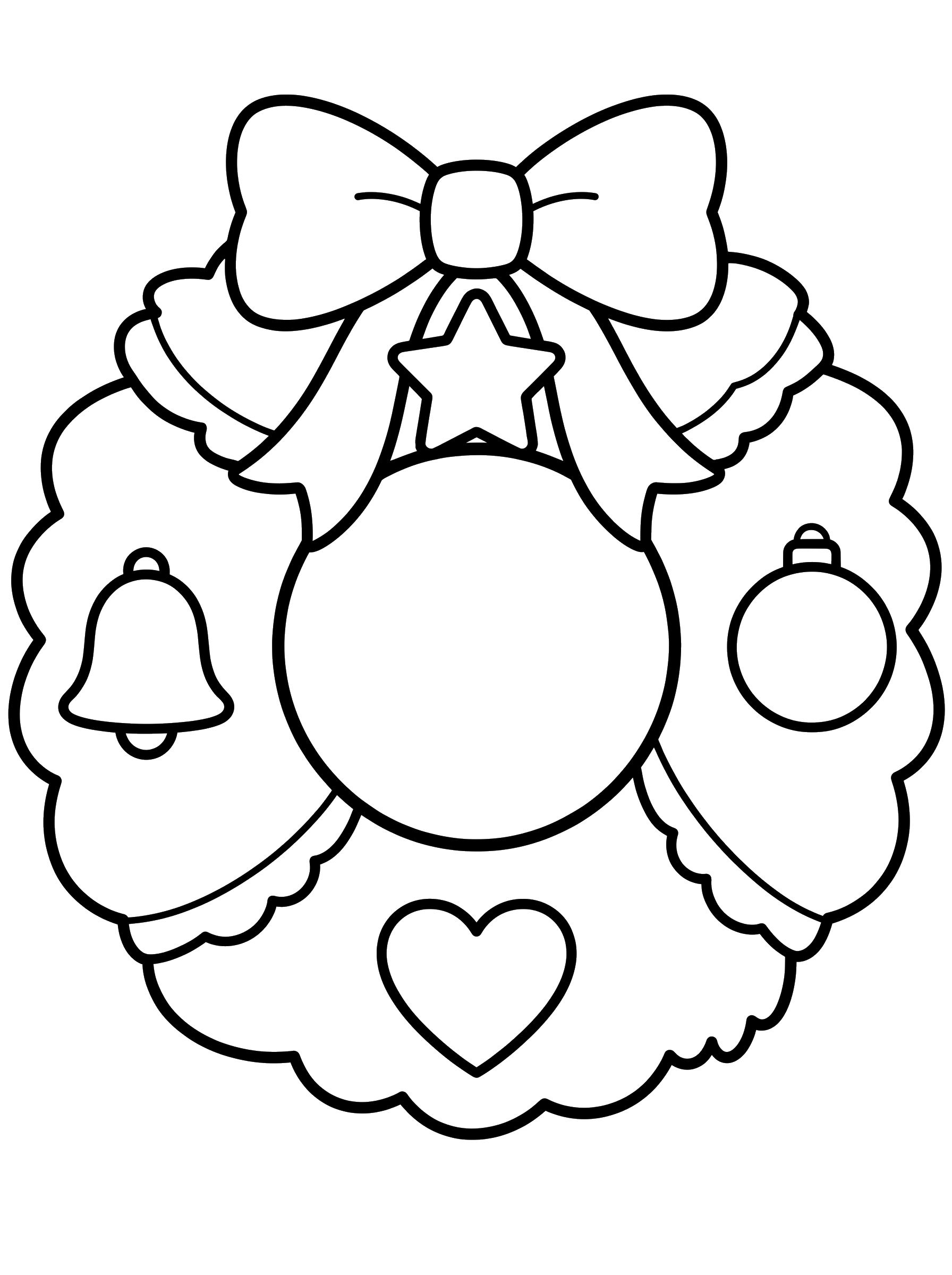Christmas Wreath coloring page