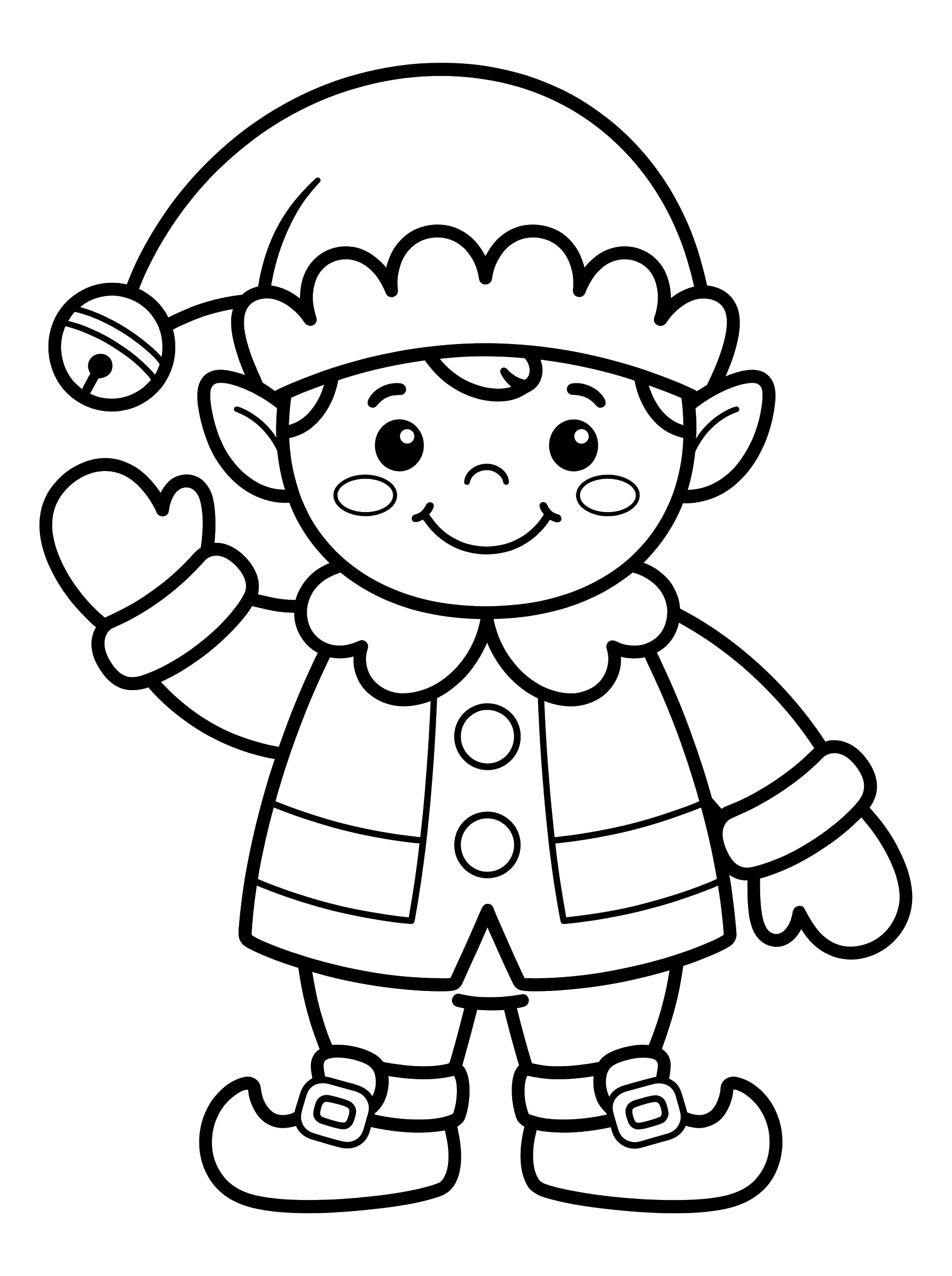 Little Elf coloring page