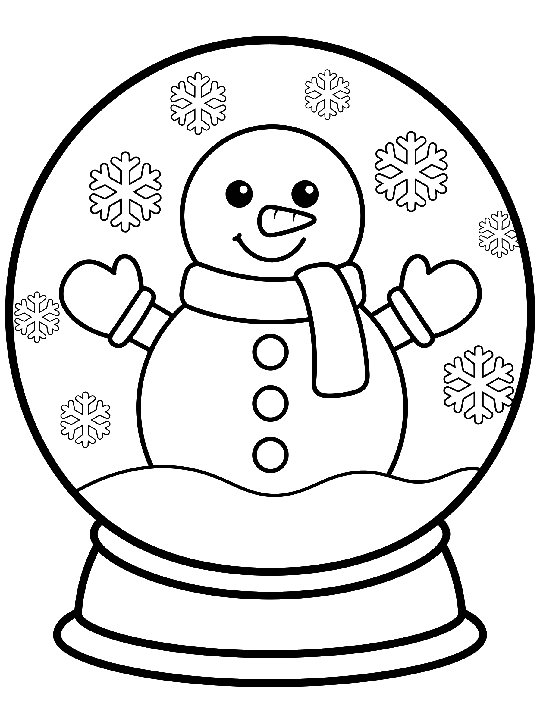 Snow Globe coloring page