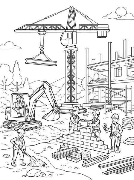 Busy Building Site