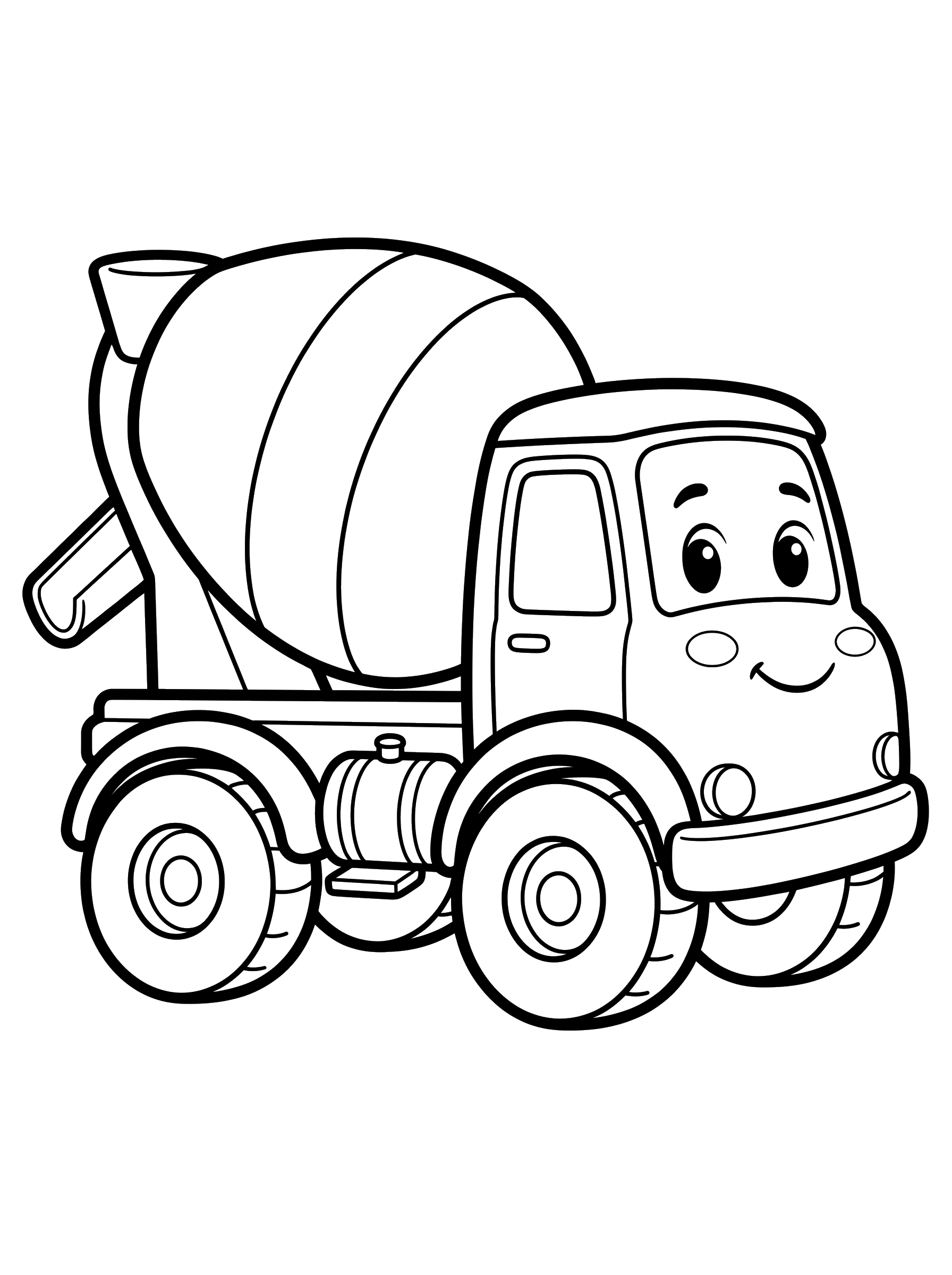 Cement Mixer Truck coloring page