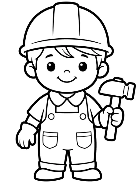Little Builder with a Hard Hat