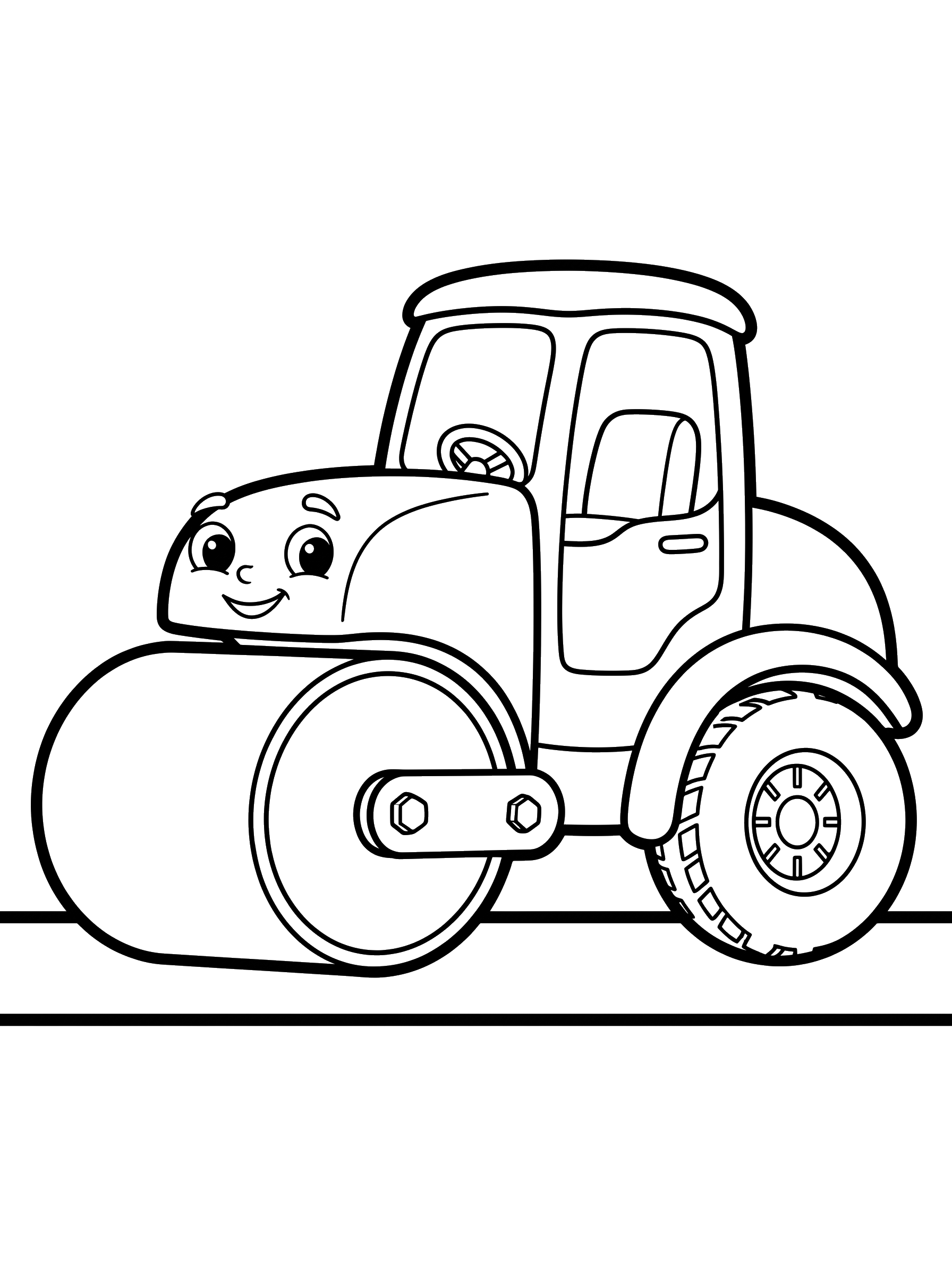 Road Roller coloring page