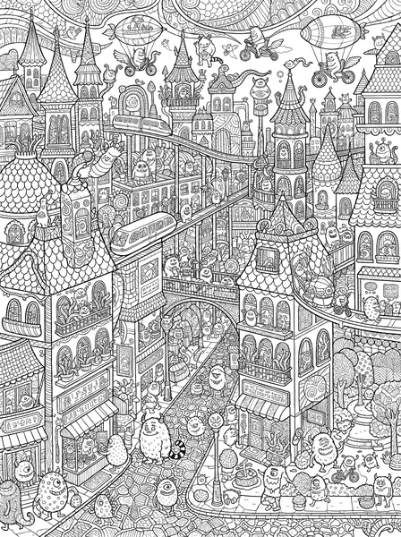 Big Monster Get-Together coloring page
