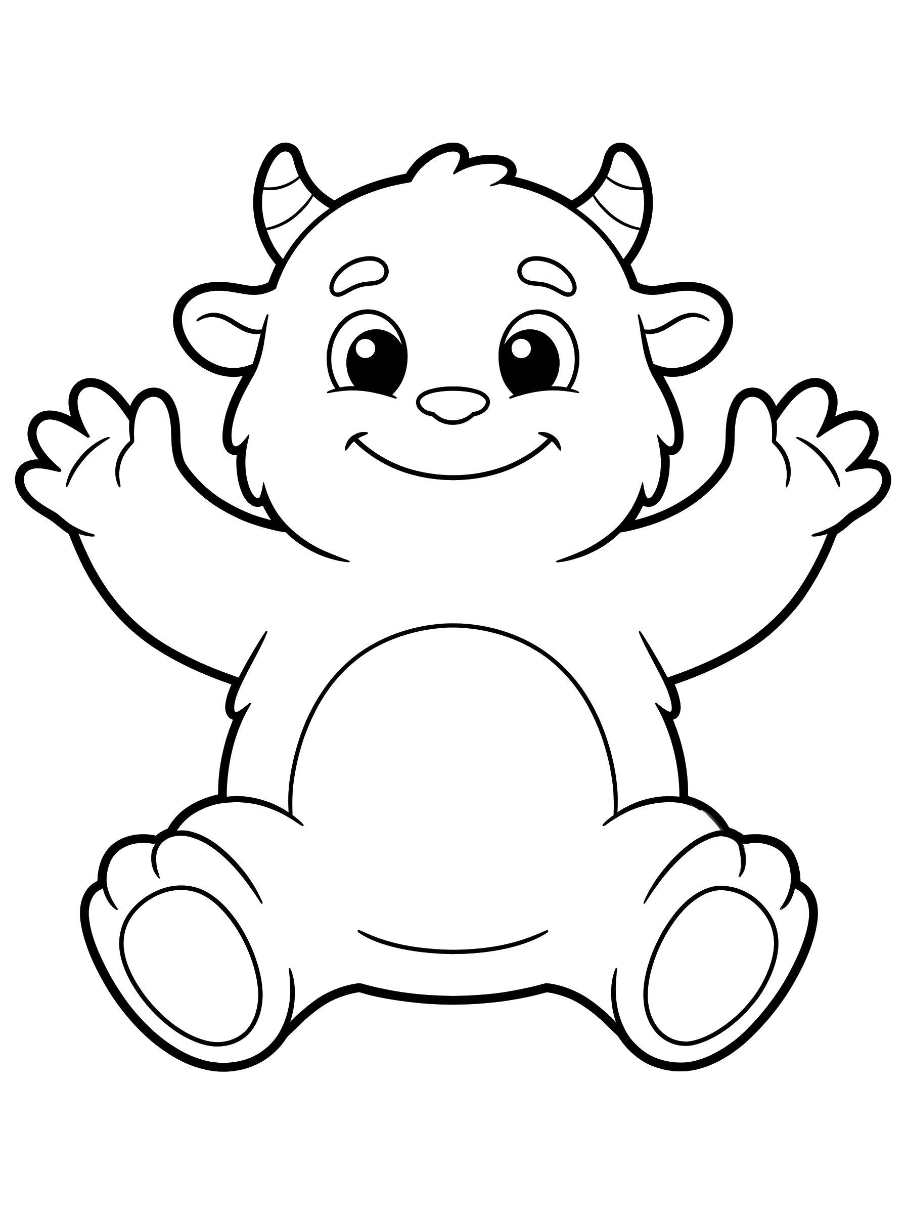 Cute Baby Monster coloring page
