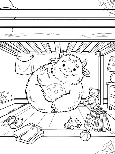 Friendly Monster Under the Bed