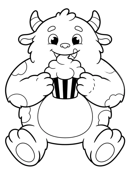 Monster Eating a Cupcake