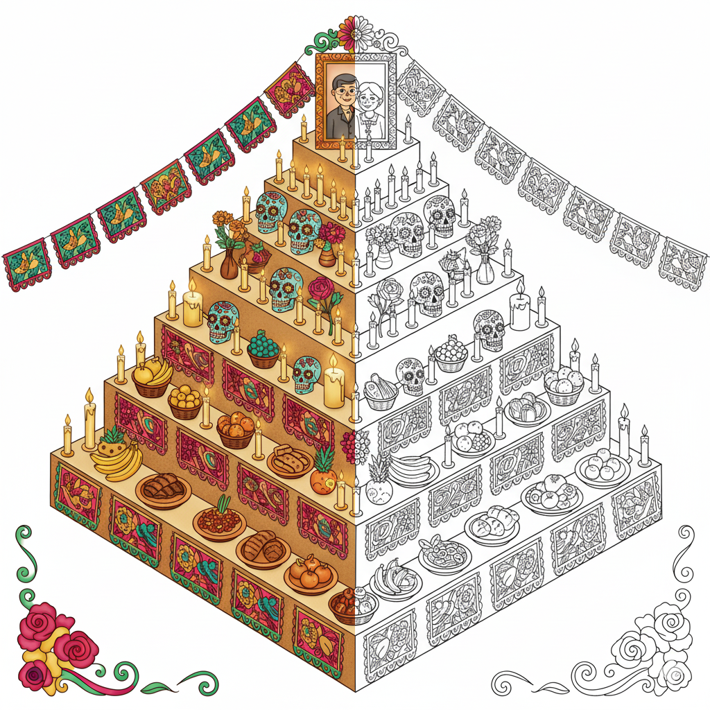 Altar de Siete Niveles Detallado
