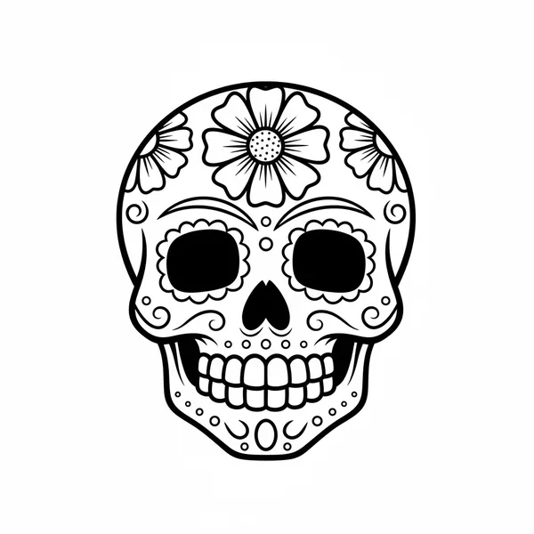 Simple Smiling Sugar Skull