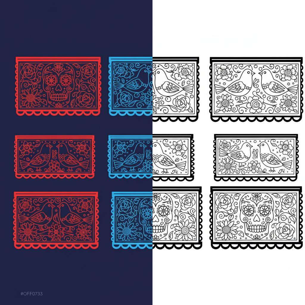 Patrón de Papel Picado
