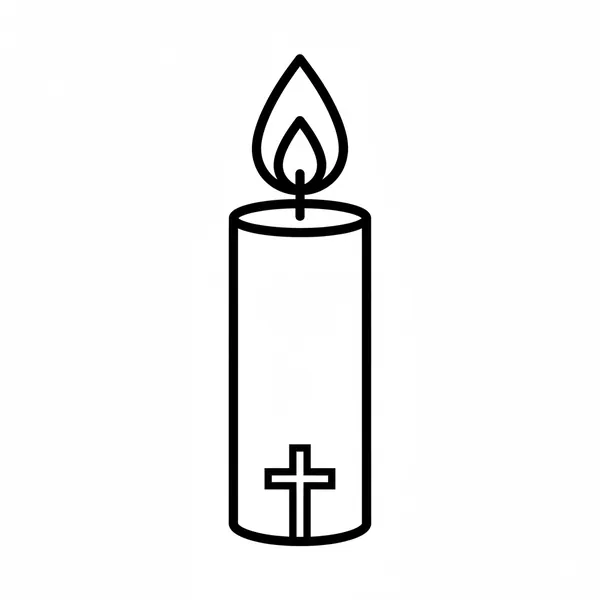 Simple Candle and Cross