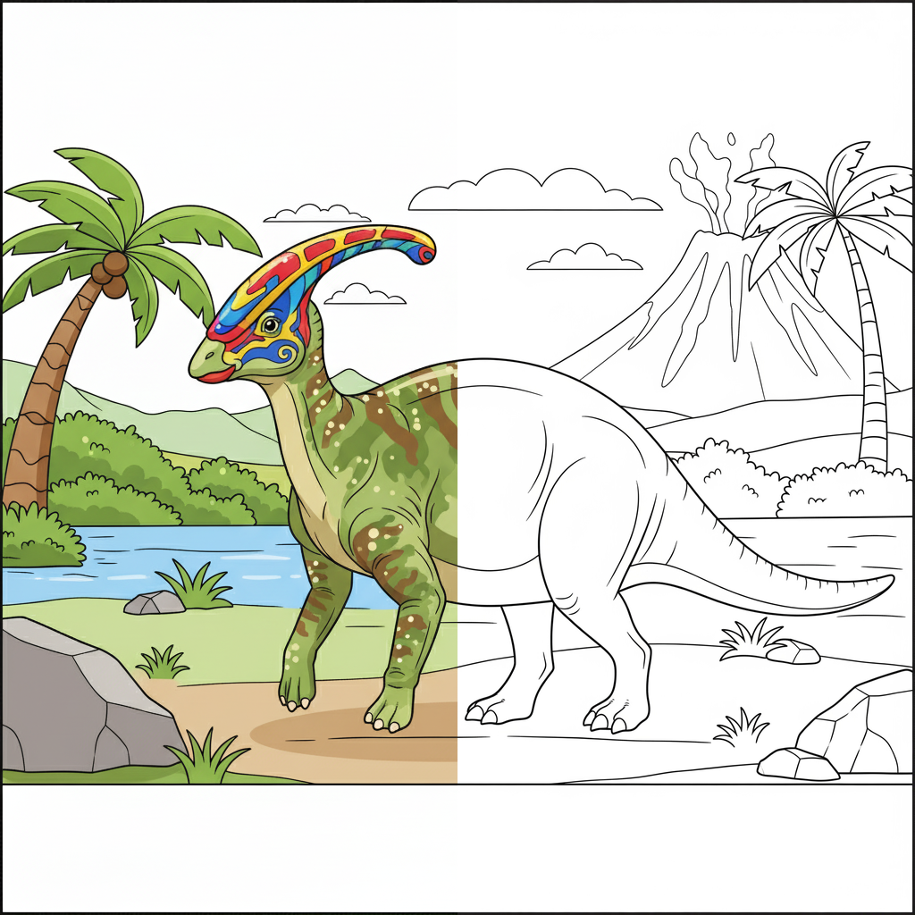Parasaurolophus con Cresta