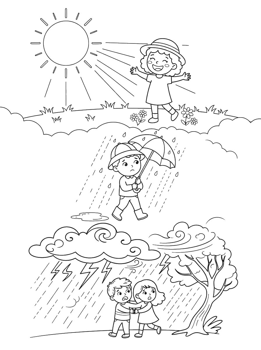 Feelings Weather coloring page