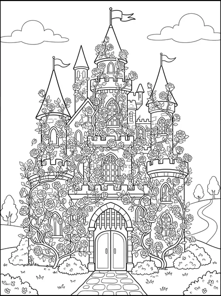 Castle Covered in Roses