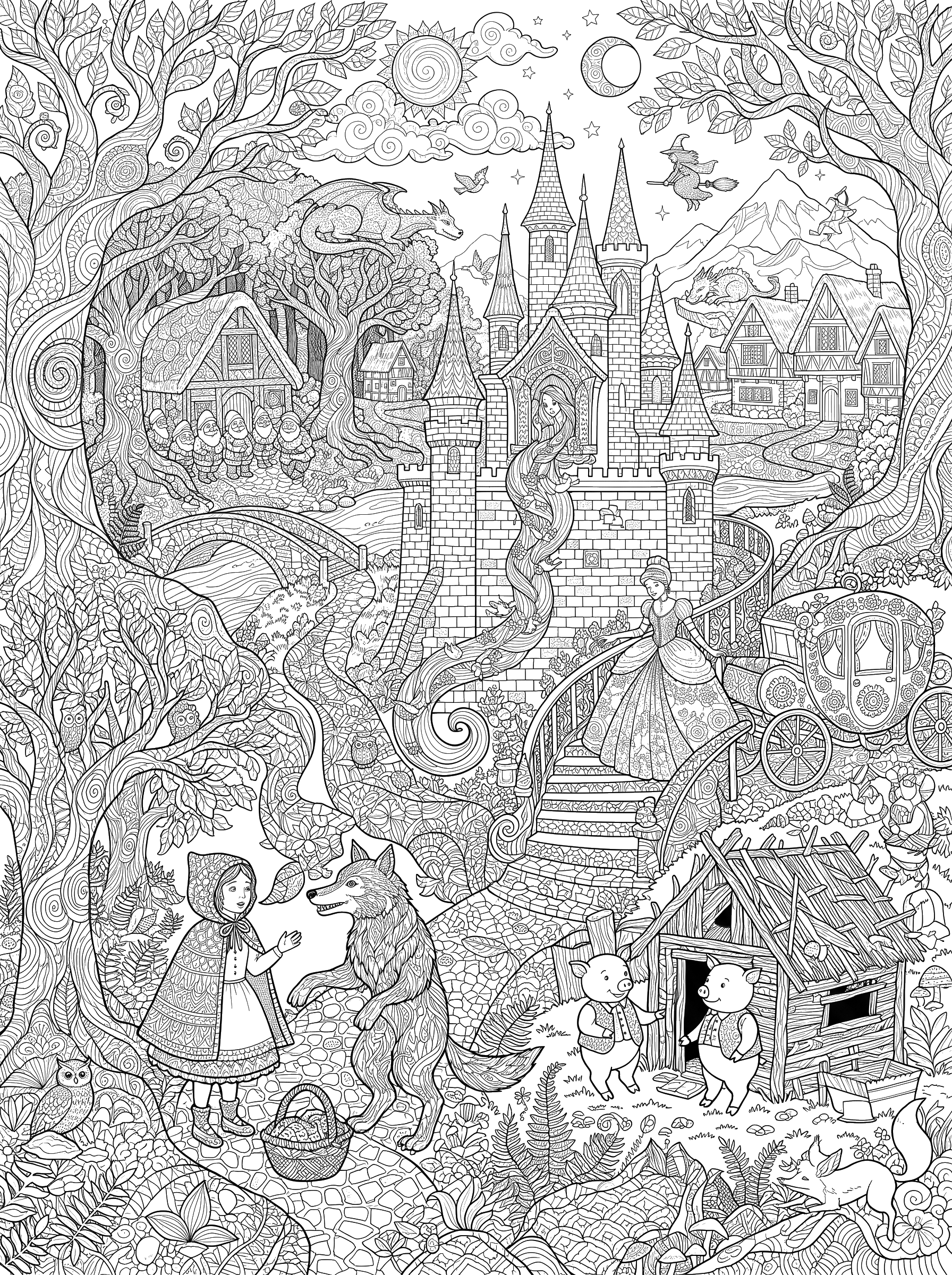 Enchanted Forest Tales coloring page
