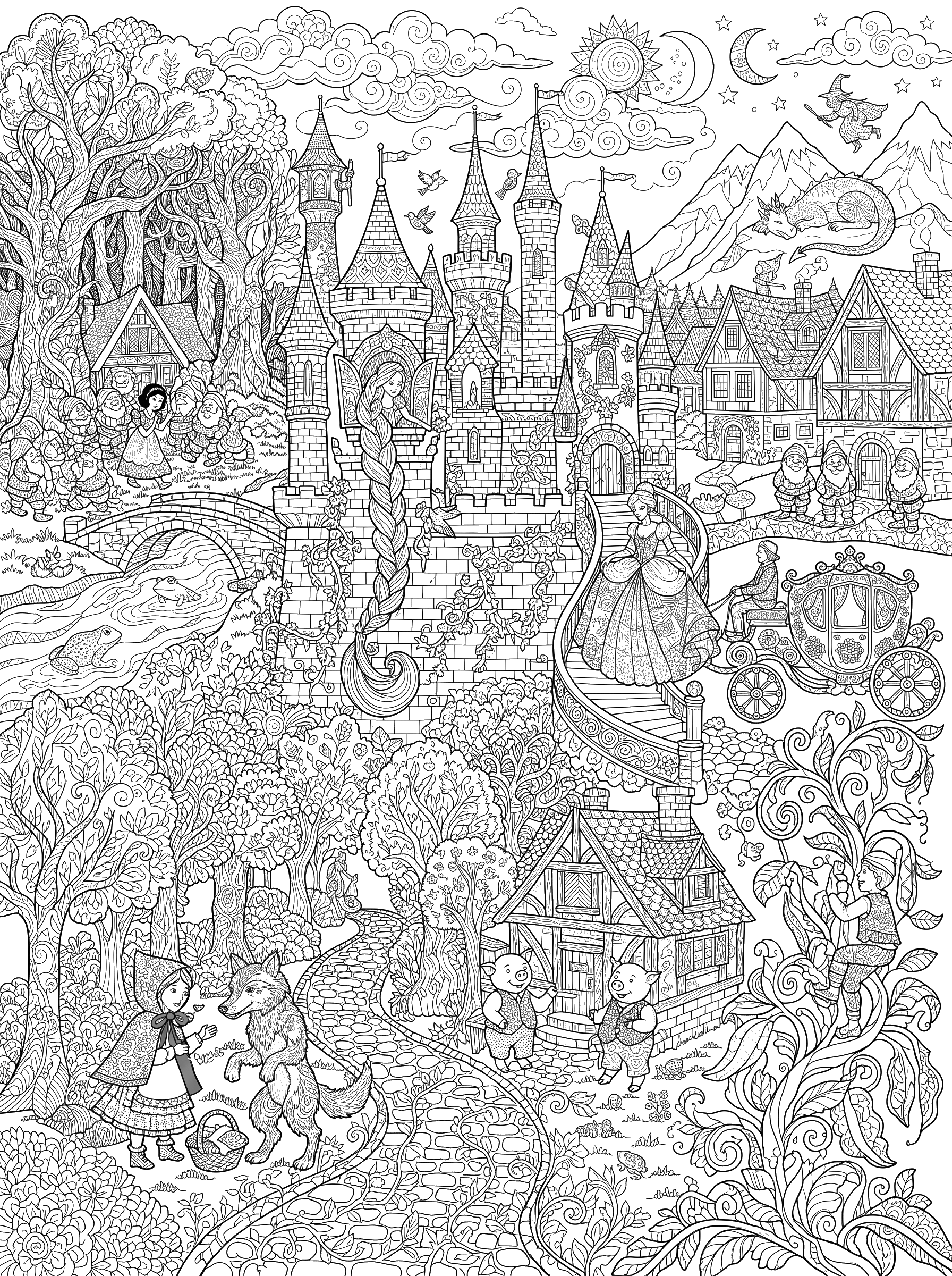 Storybook World coloring page