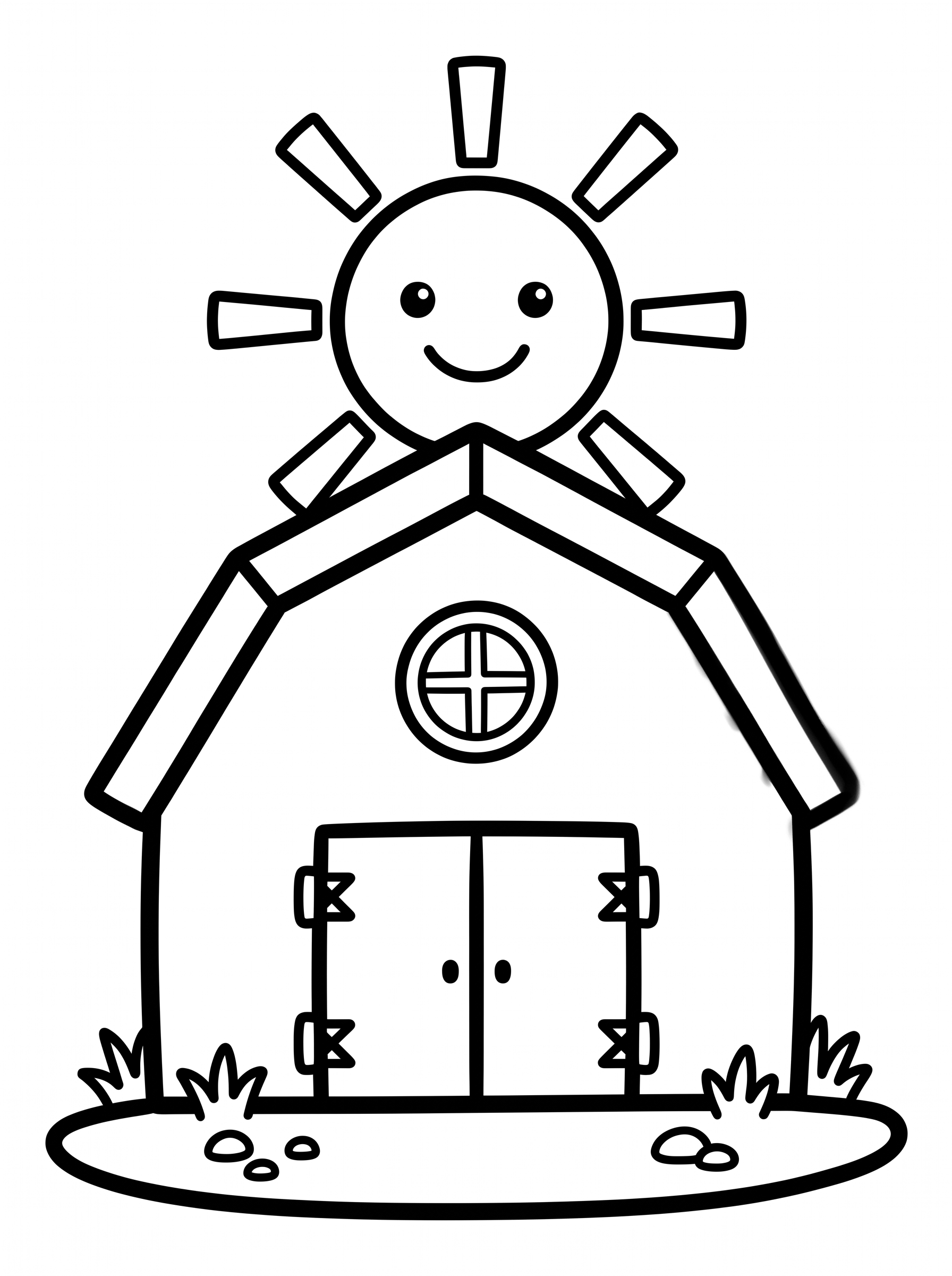 Big Red Barn coloring page
