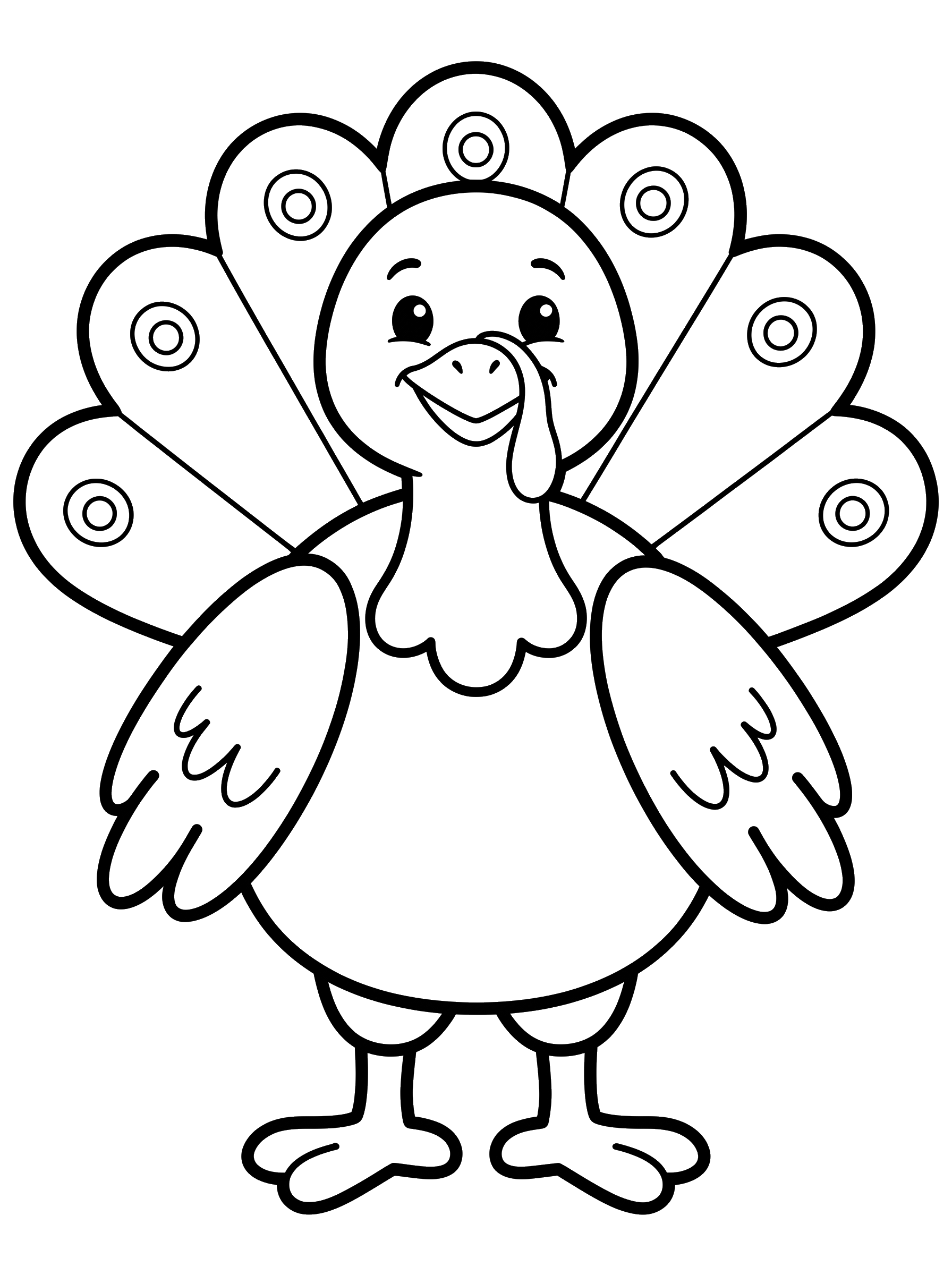 Farm Turkey coloring page