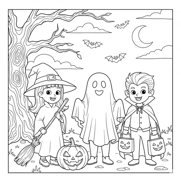 Kids in Halloween Costumes