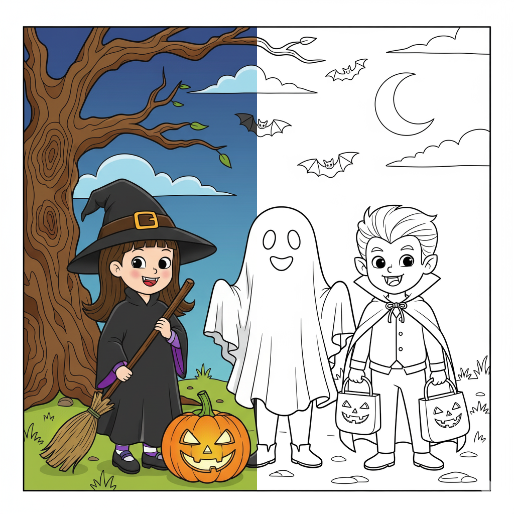 Niños Disfrazados en Halloween