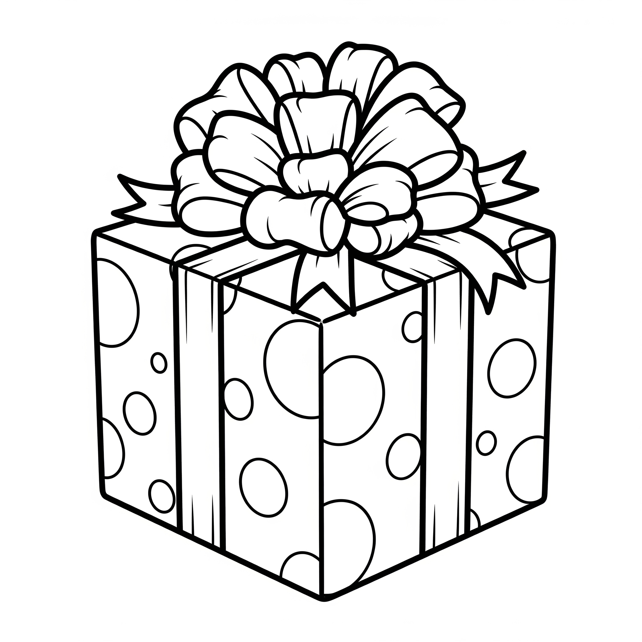Caja de regalo cuadrada con un lazo grande encima