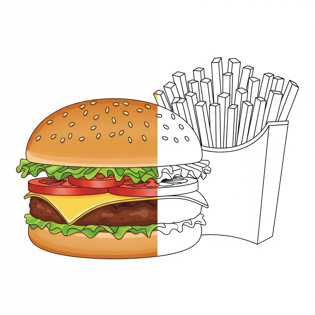 Hamburguesa con Papas