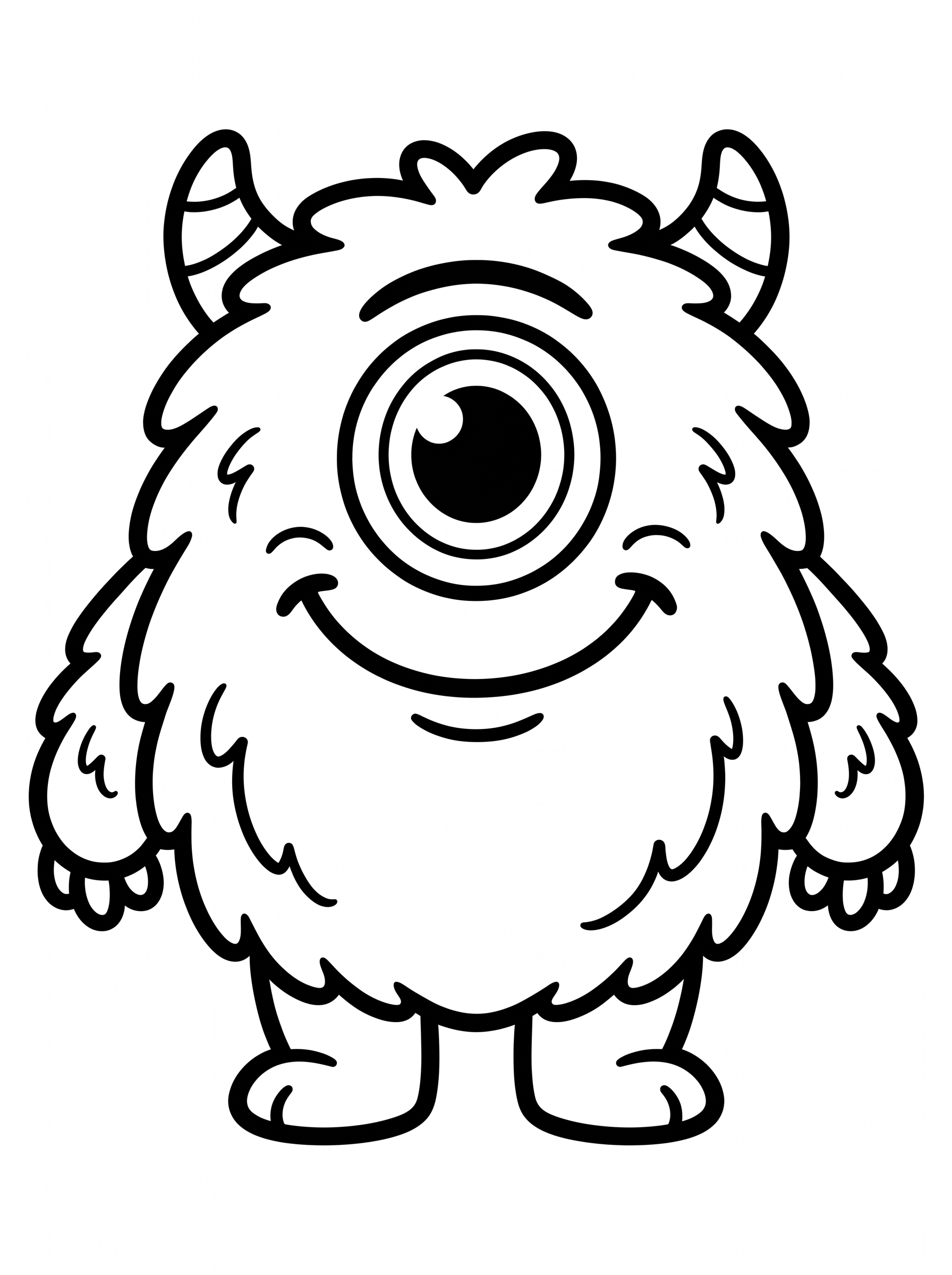 Friendly Monster coloring page