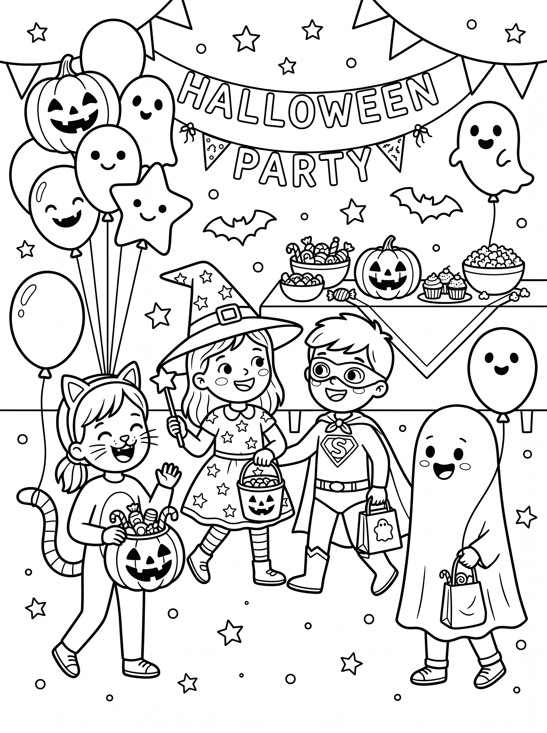 Halloween Party coloring page