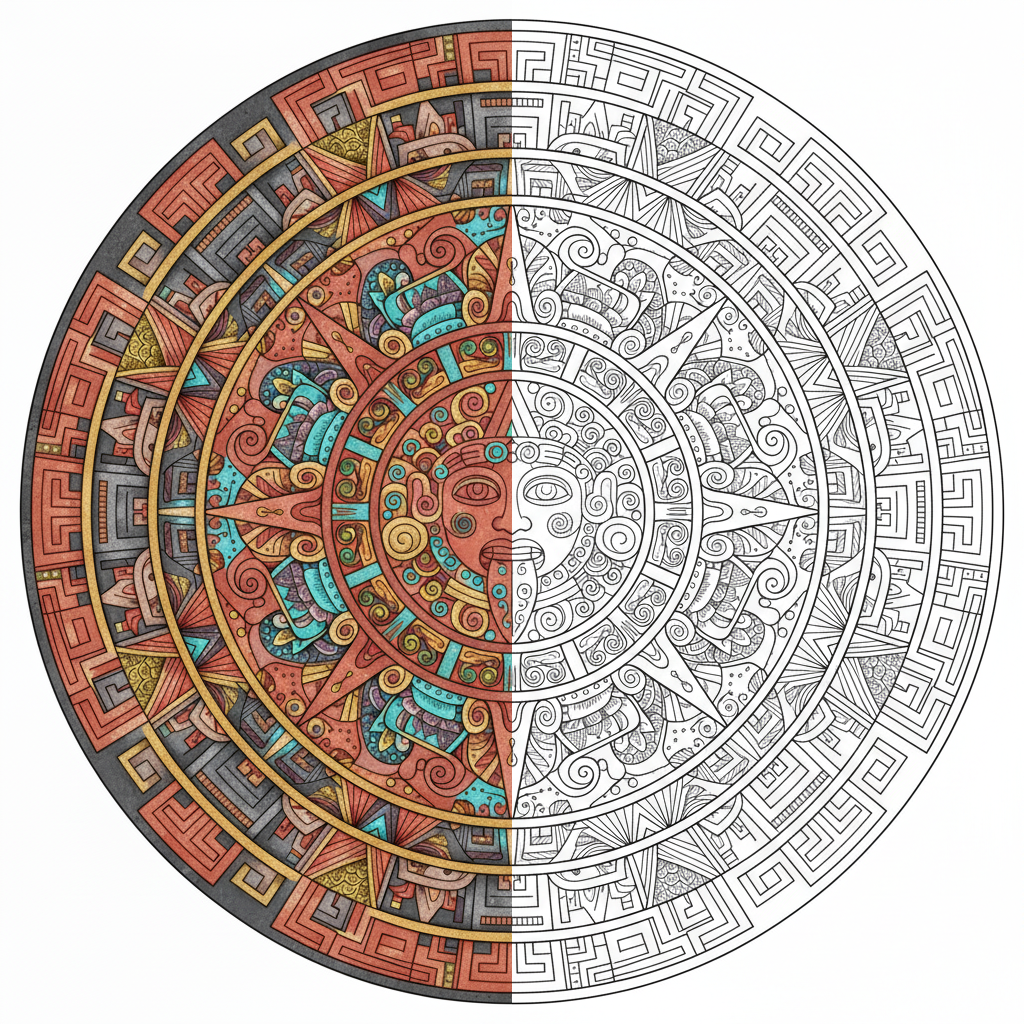 Mandala del Sol Azteca